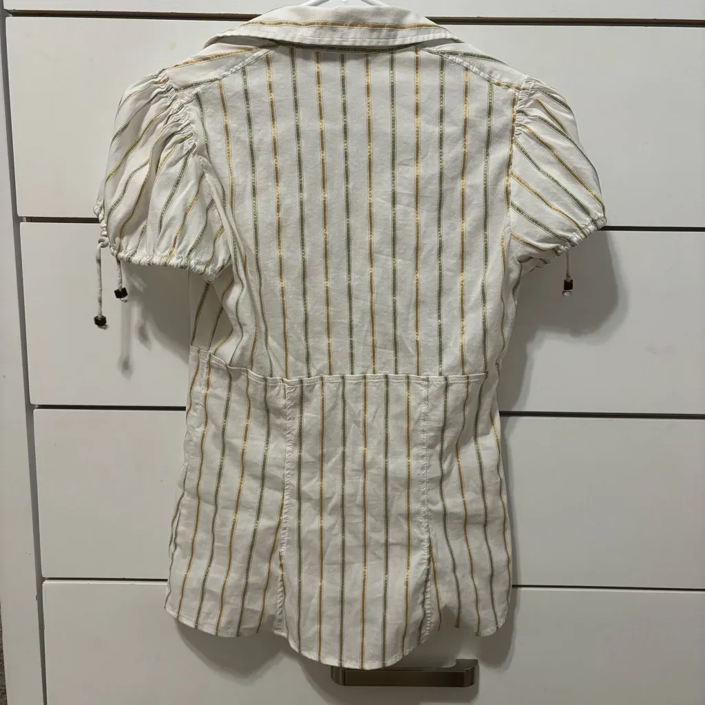Zara Stripe Button Down Blouse - Image 3