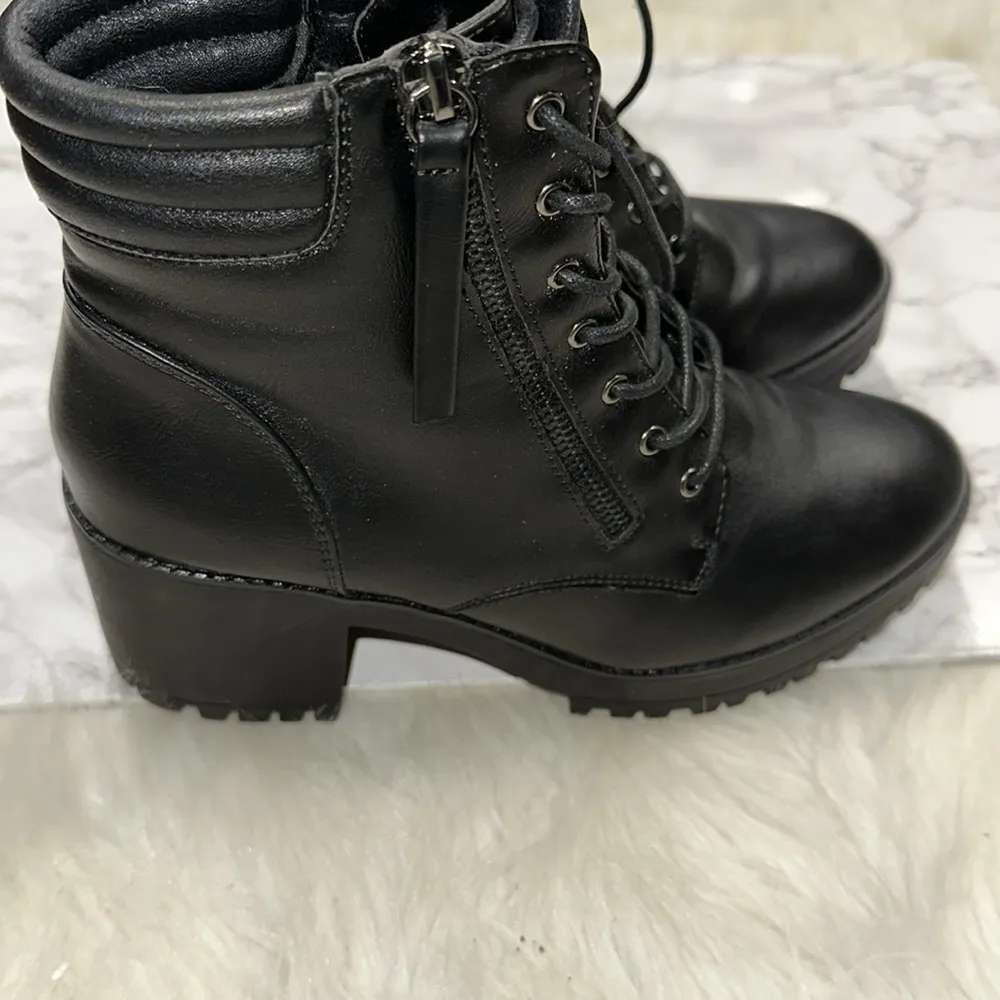 Nasty Gal Black Combat Boots size 6 new with small scratch - Image 10