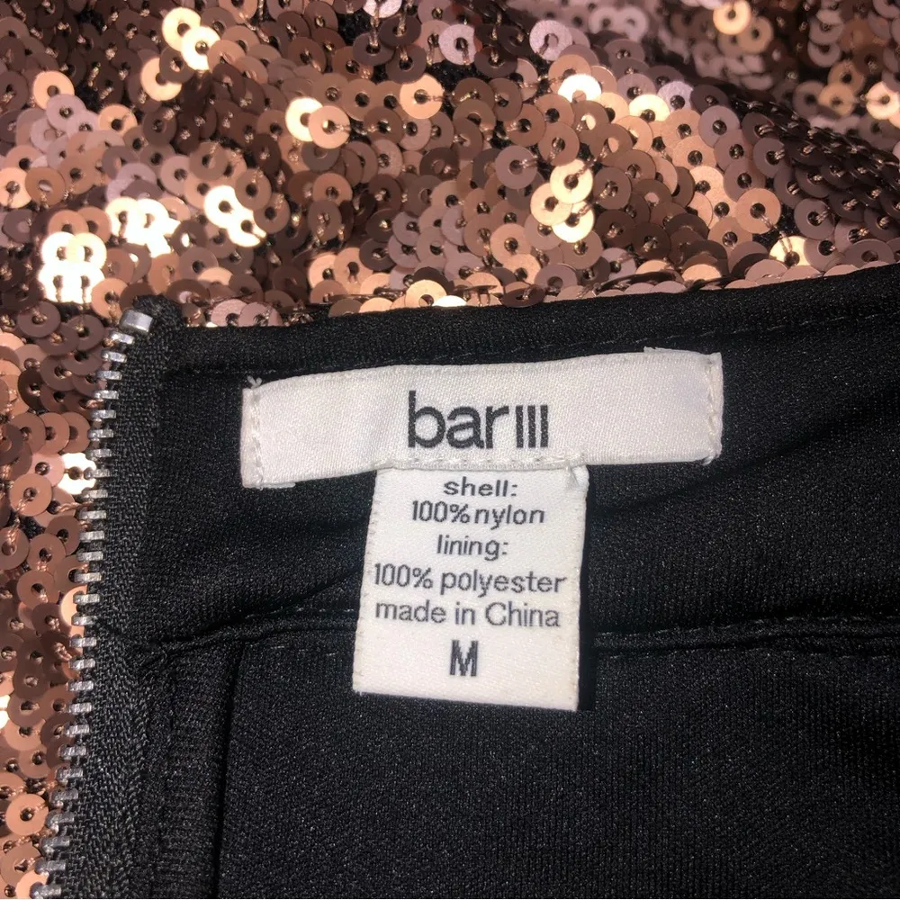 Bar III Bronze Sequin Pencil Skirt Medium EUC - Image 6
