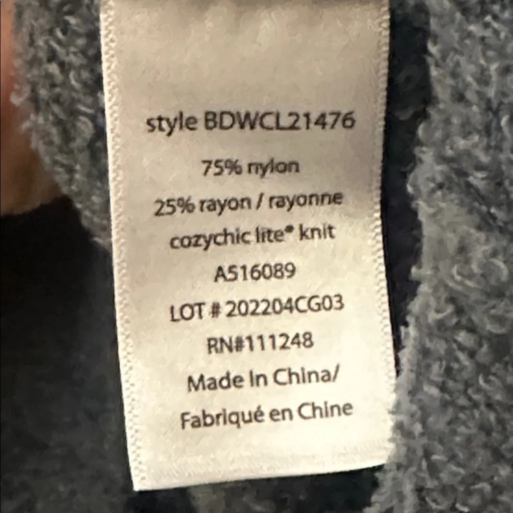 Barefoot Dreams CozyChic Lite Half Zip Tunic Size XL Ocean Blue - Image 6