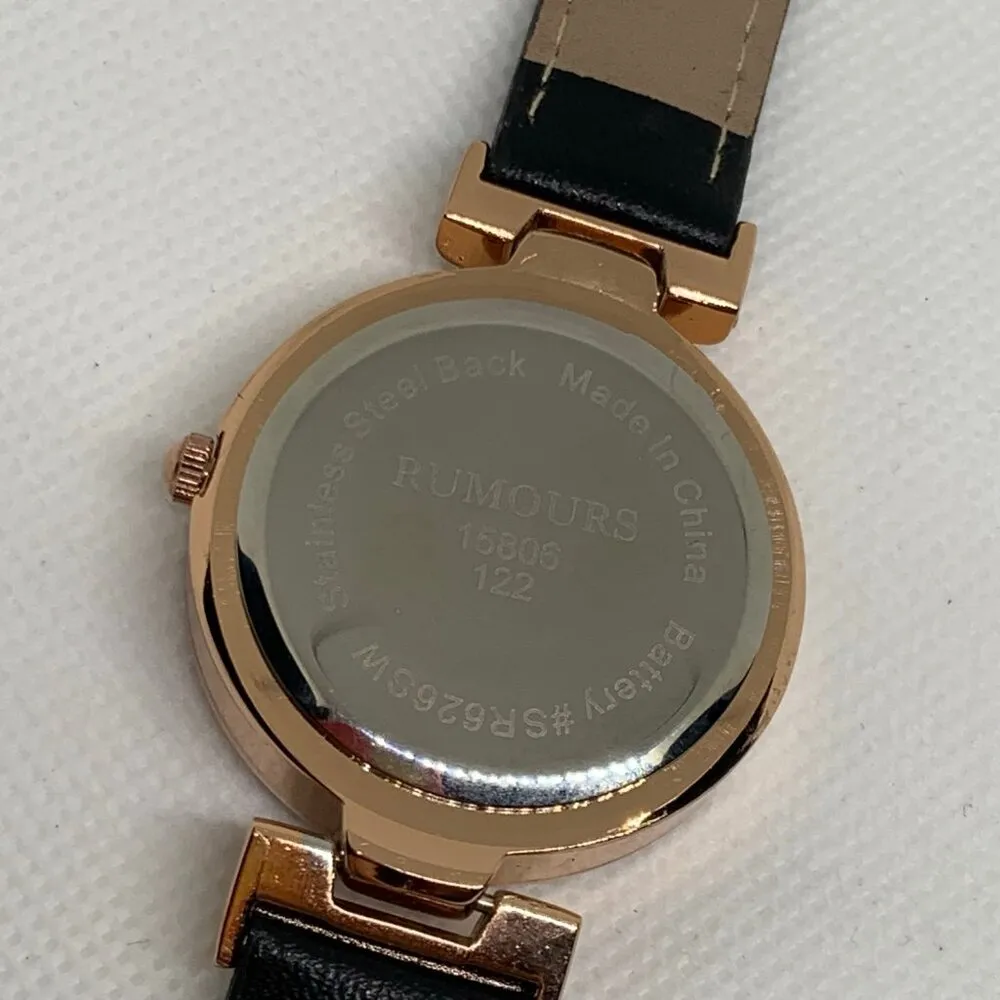 Rumours rose gold women watch quartz analog 35mm rhinestone running - Image 6