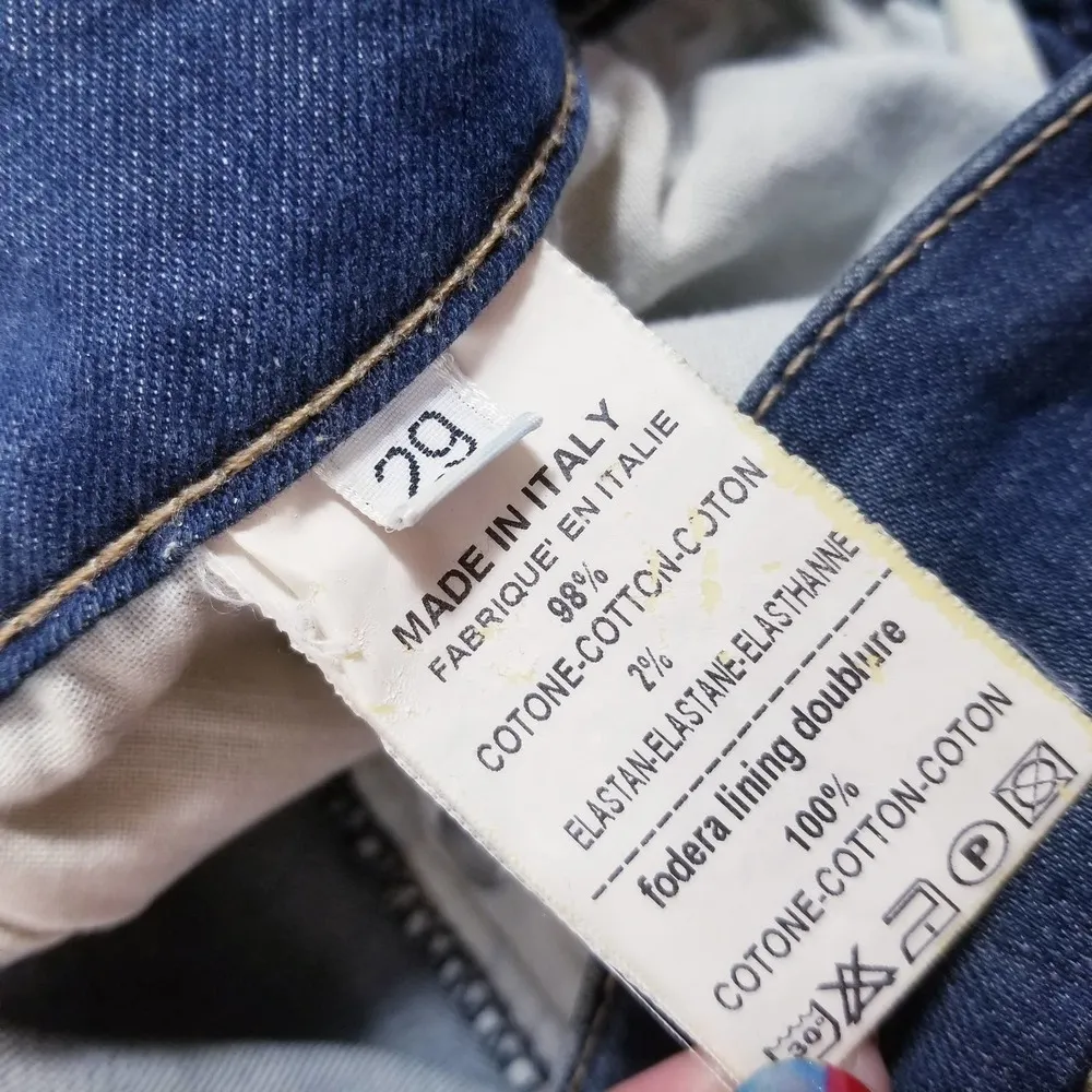 Ottod'Ame Jeans Low Rise Skinny Blue Denim Size 29 - Image 11