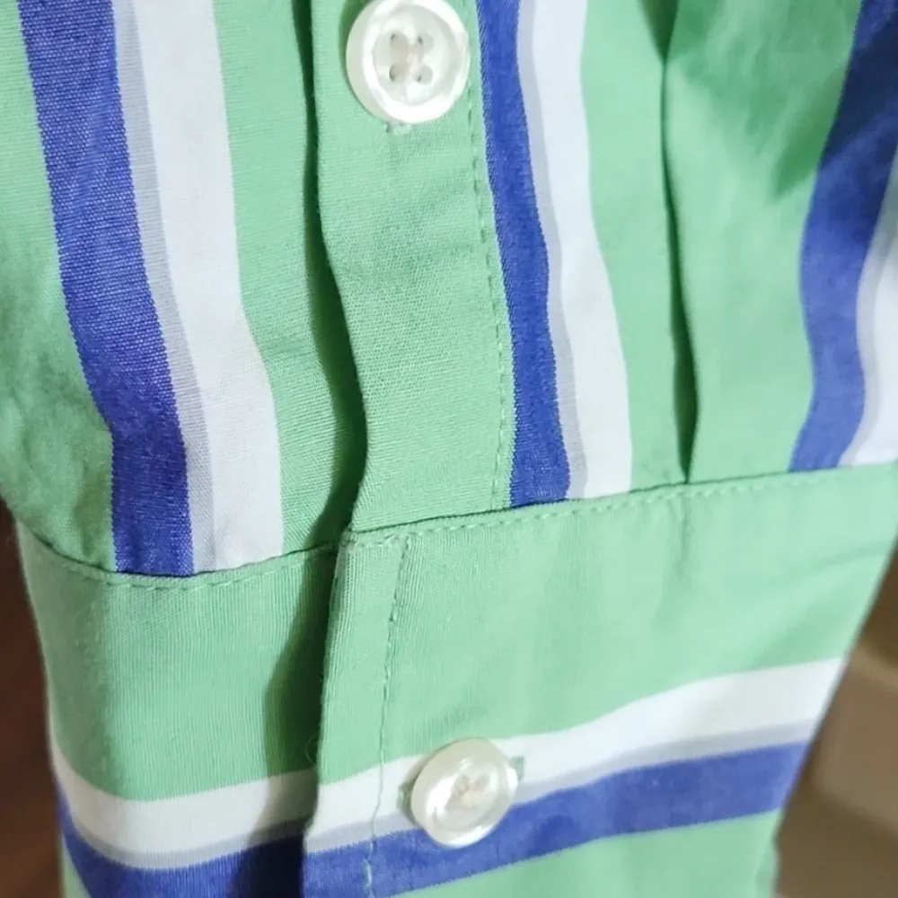 Long Sleeve Striped GREEN Button Down Shirt Future Collective Reese Blutstein Size XXL - Image 7