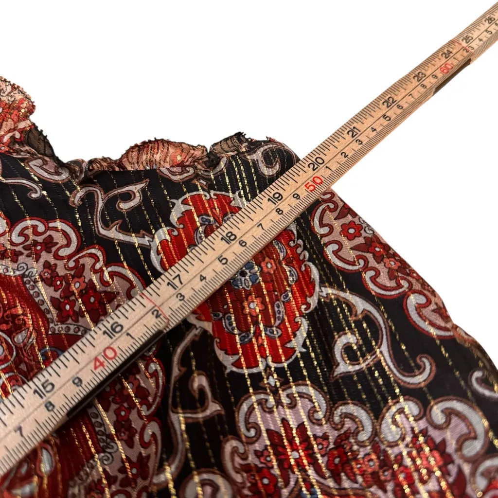 Kate Spade New York Medallion Metallic Paisley Ruffle Sleeveless Dress 16 in EUC - Image 9