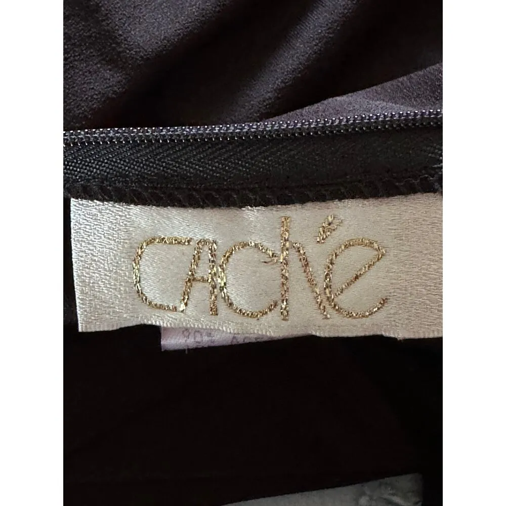 Vintage 90s Cache Jumpsuit Animal Print Size 6 Brown Sexy Open Back Catsuit USA - Image 4