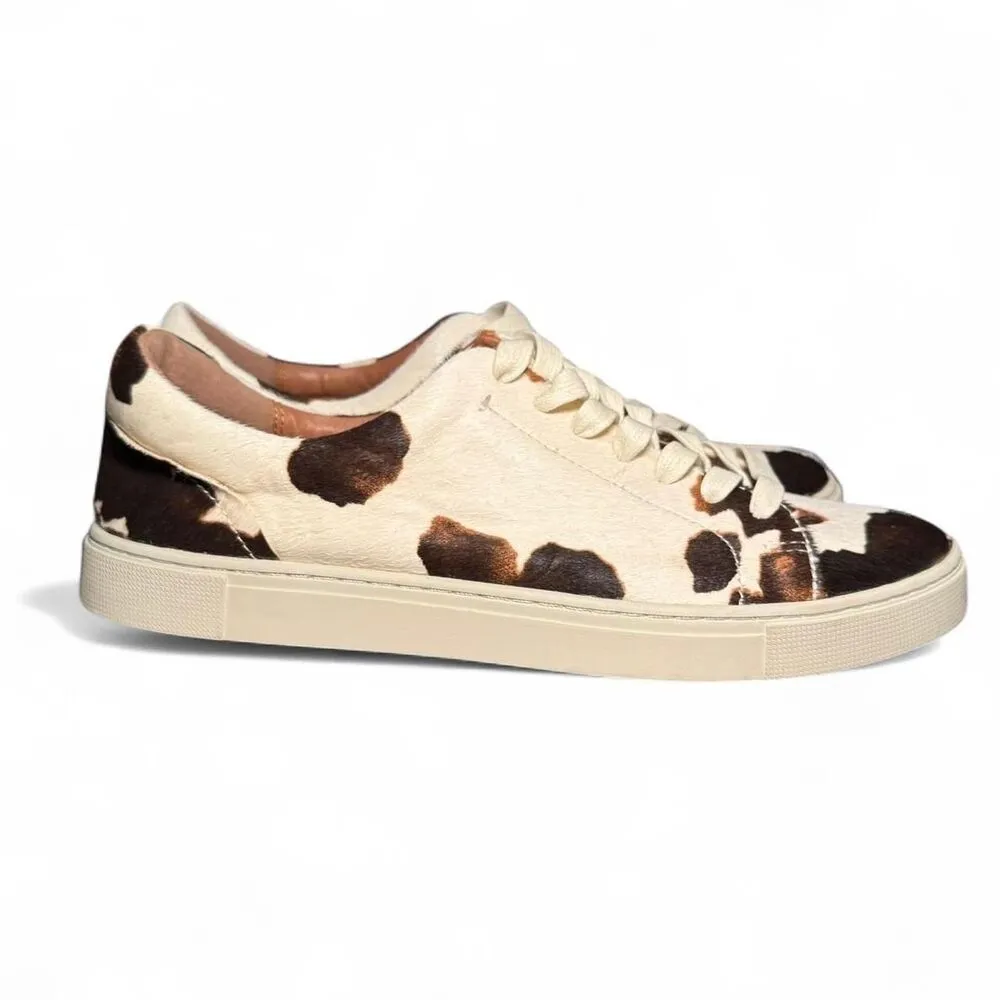 Frye women’s Ivy Calf Hair Cow Print Leather Low-Top Sneakers Size 9 - Image 2