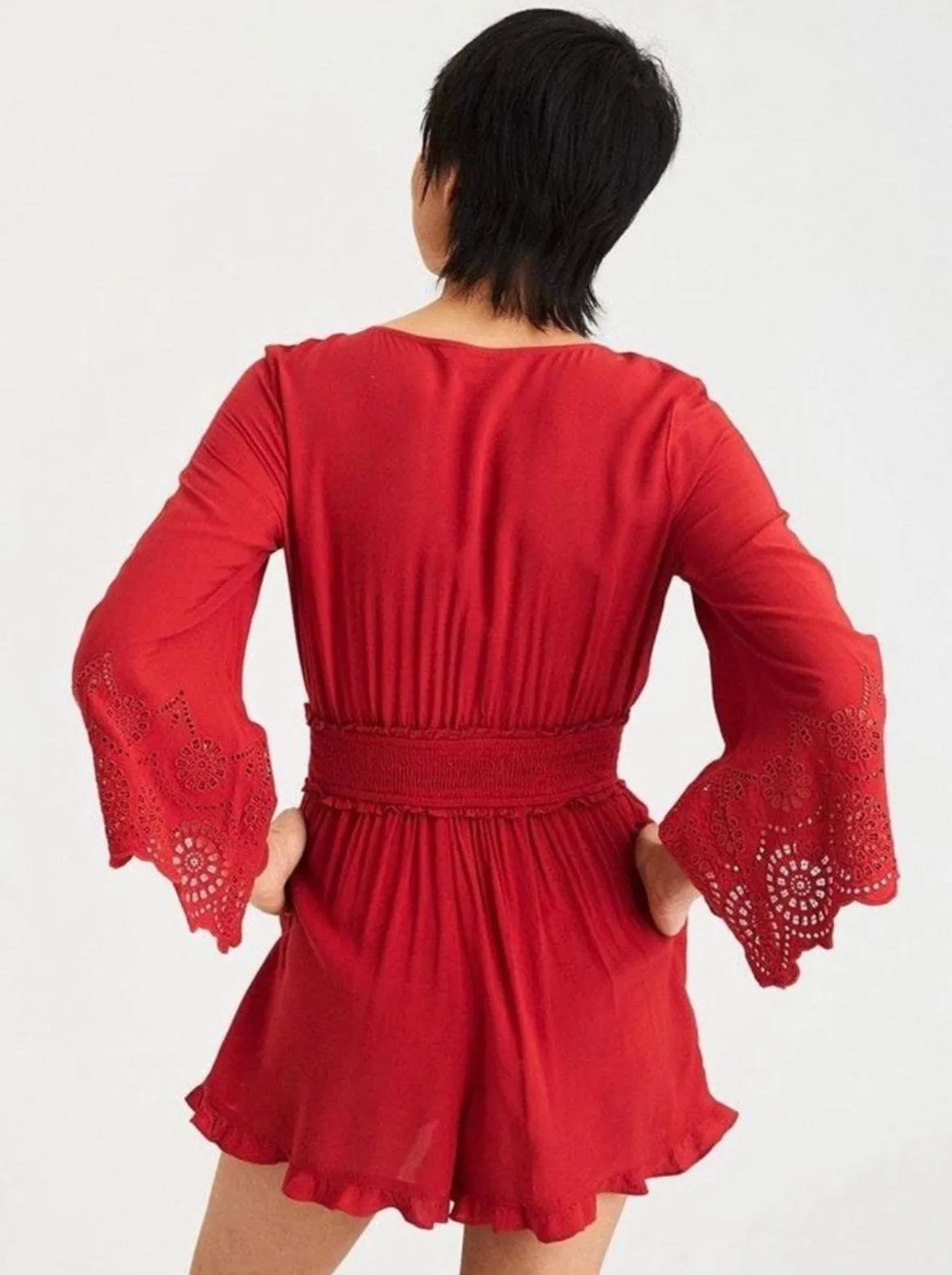 American Eagle Red Romper - Image 6