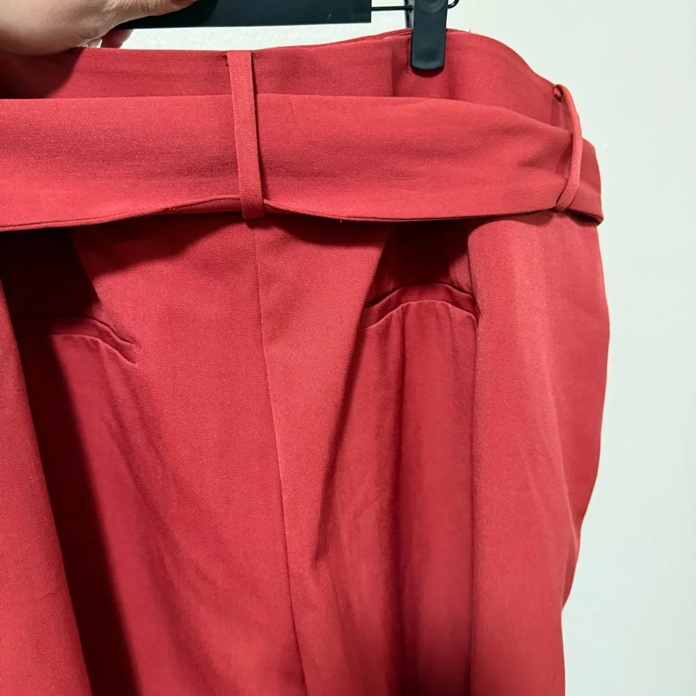 Lane Bryant NWT High Rise wide leg plus size dress pants belted size 26 - Image 6