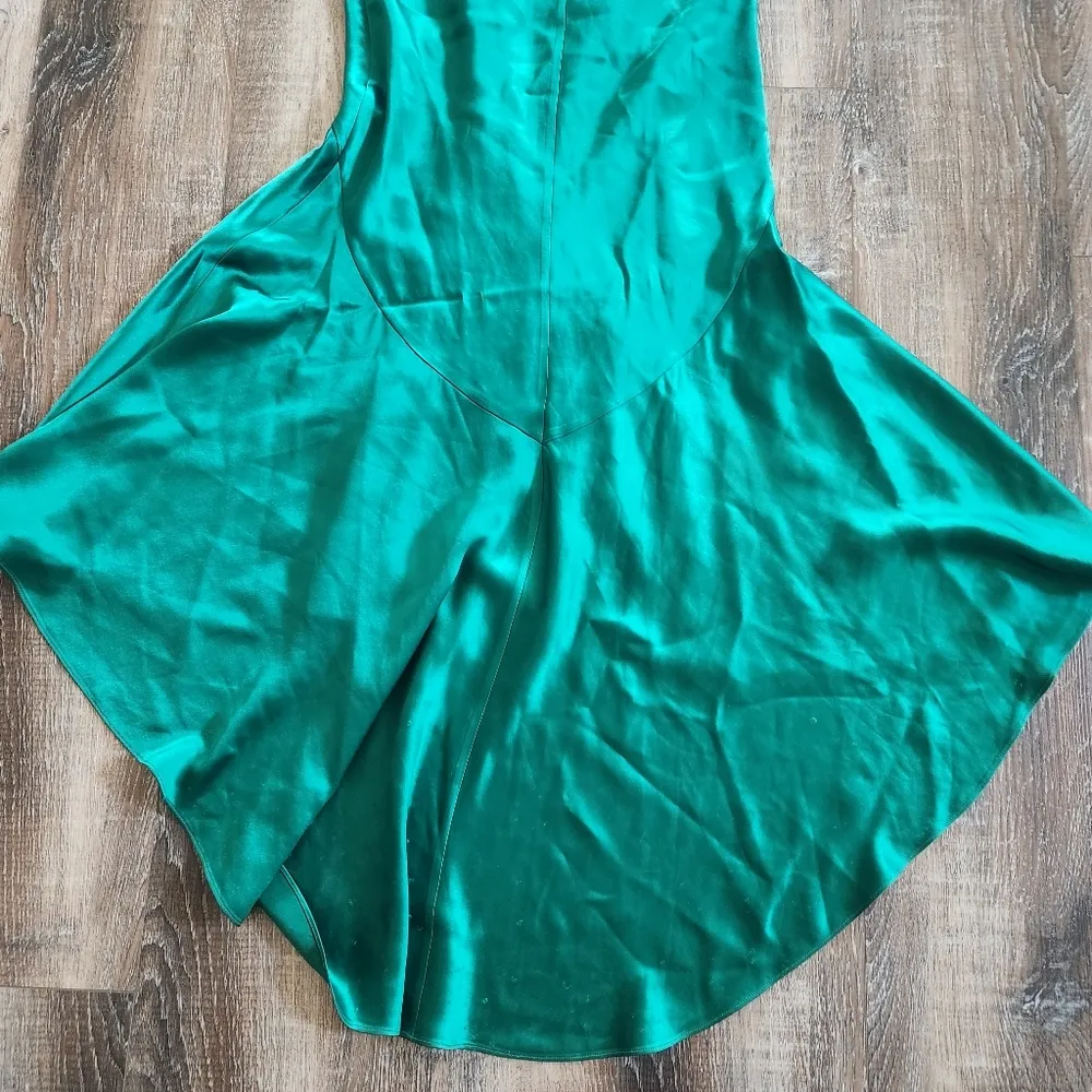 Retrofete Eve Dress in Emerald Green Size Large Maxi Open Back Cowl Neckline - Image 11