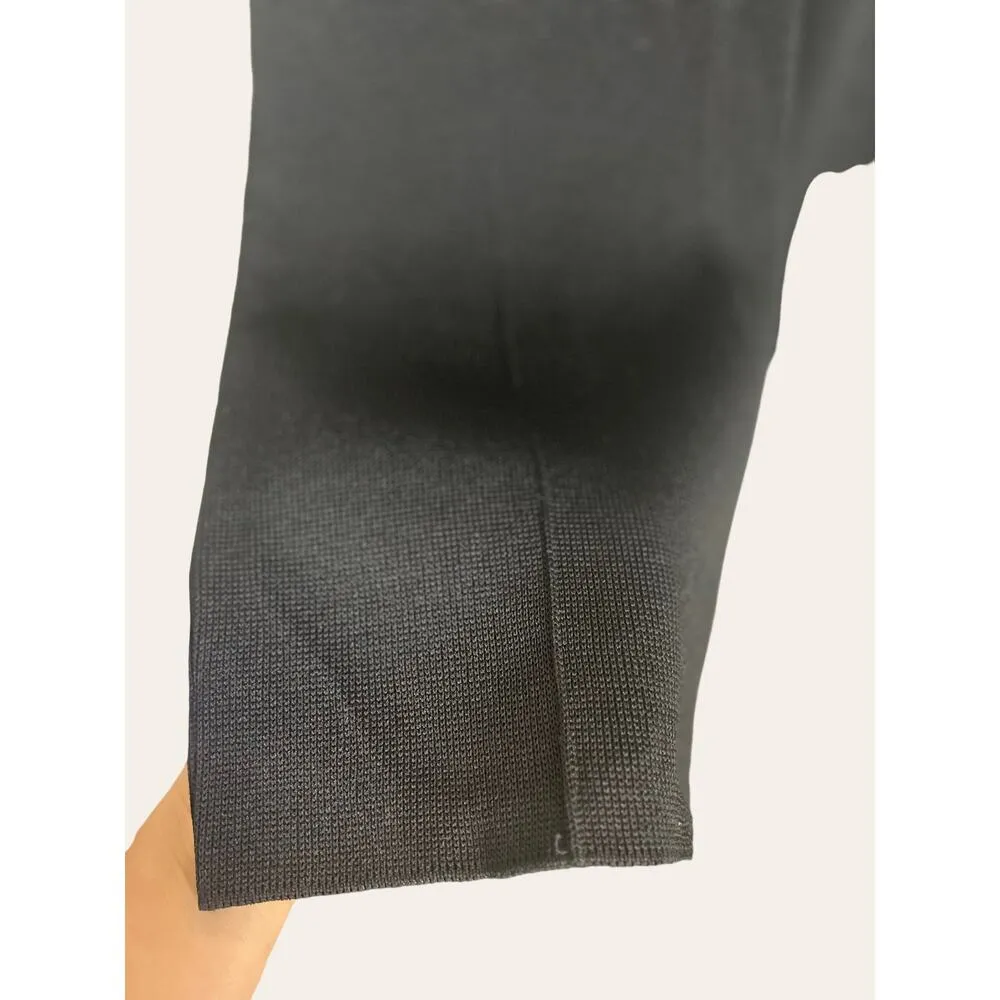 St. John Collection Black Knit Wide Leg Pants Size S - Image 3