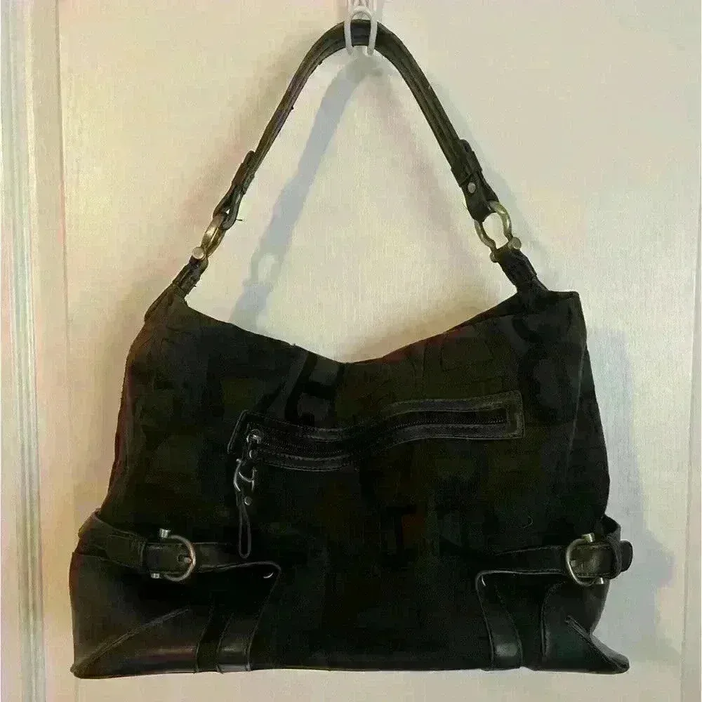 Etienne Aigner‎ dark brown boho style purse bag - Image 2