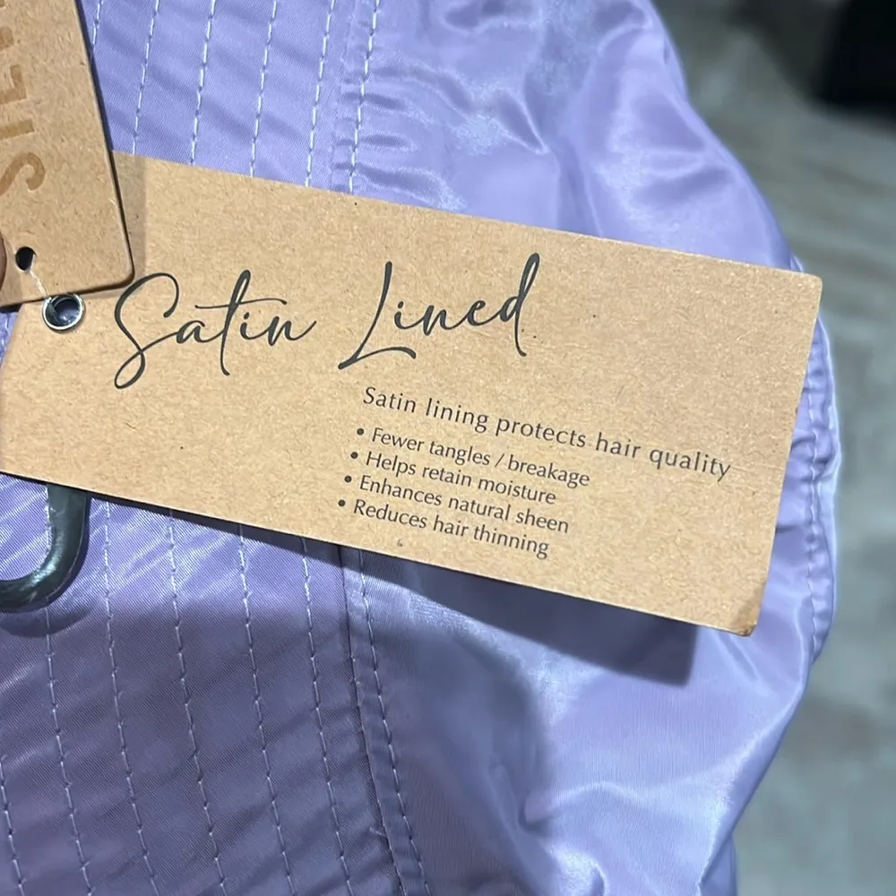 NWT Steve Madden Solid Satin-Lined Nylon Bucket Hat, Lilac Purple New w/Tag $36 - Image 3