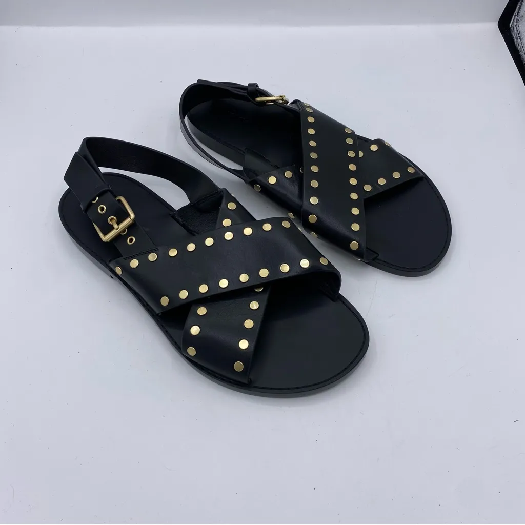 Madewell The‎ Tuley Crossover Sandal true black size 7.5 - Image 2