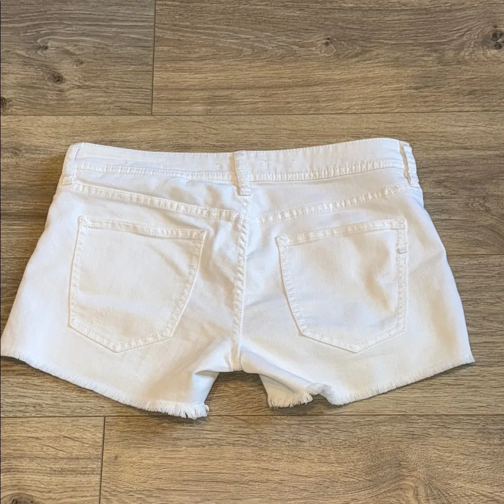 GENETIC DENIM “The Huck Short” Stretch Denim White Jean Shorts Size 28 - Image 3