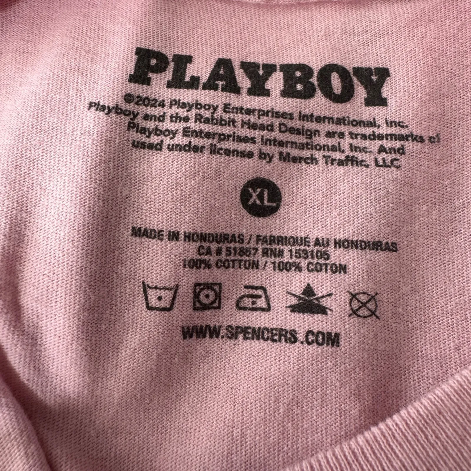 Playboy Bunny Logo T Shirt Pink Womens Size XL Graphic Tee Casual - Image 6