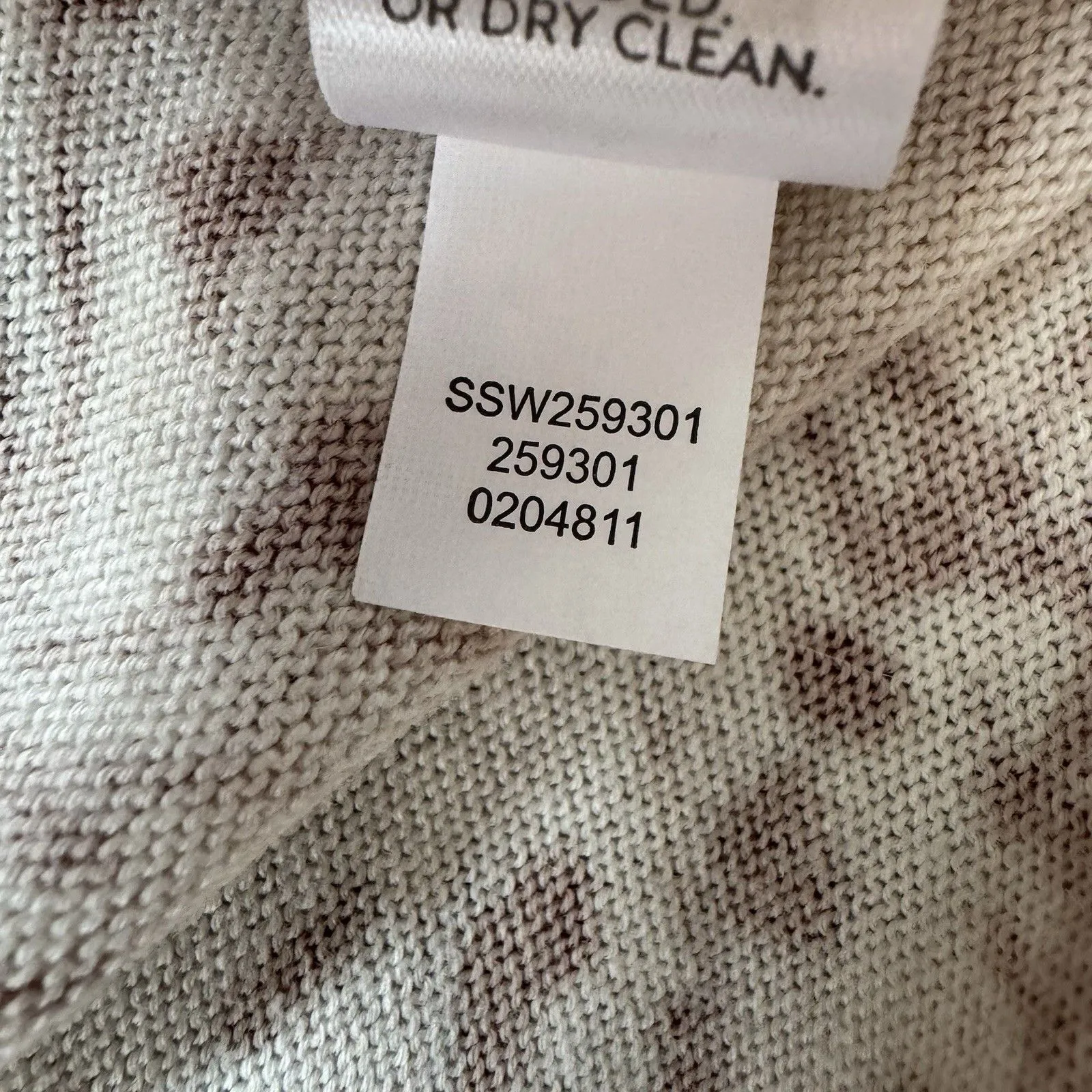 J.Jill Women’s Ivory/Brown Butterfly Long Sleeve Knit Shirt Small - Image 7