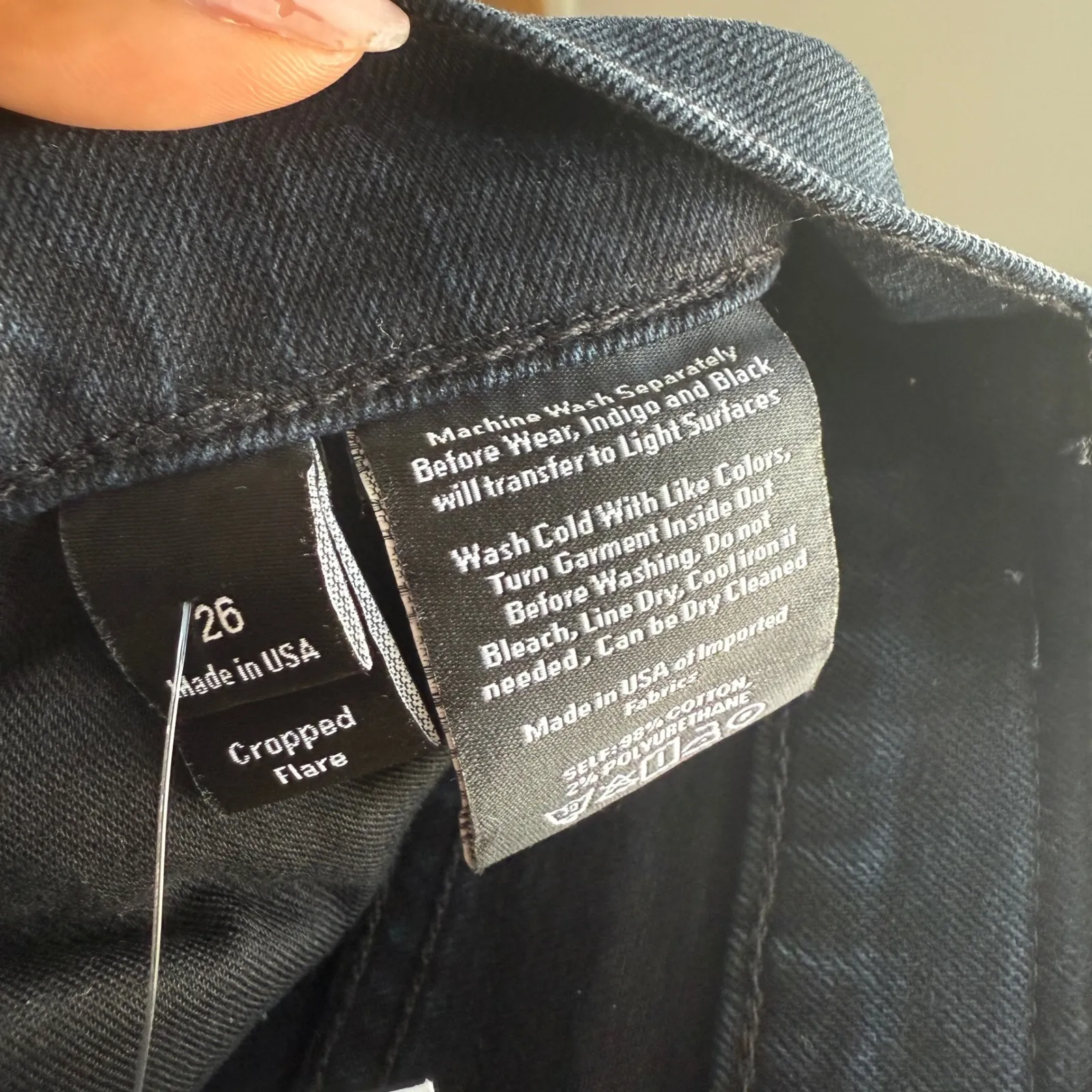 Proenza Schouler Women's NWT Cropped Flare Jeans Black Wash Size 26‎ Denim NWT - Image 11