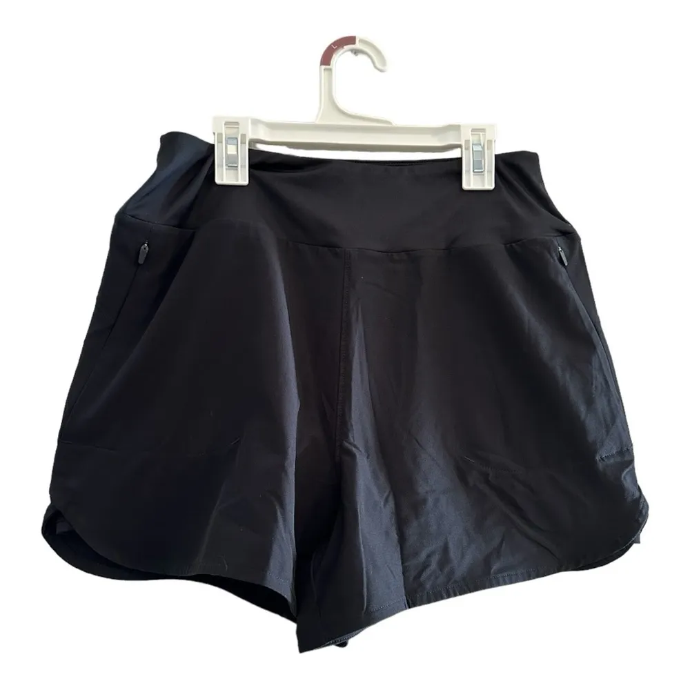 BYLT Premium Basics Black High Waisted Flow Shorts // Size M Size M - Image 4