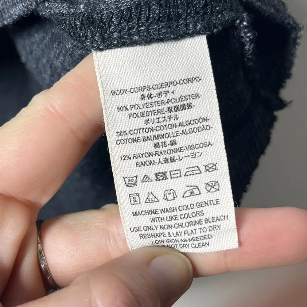 Free People - We The Free Gray Sweater Open Back Turtle Neck Sz M - Image 7