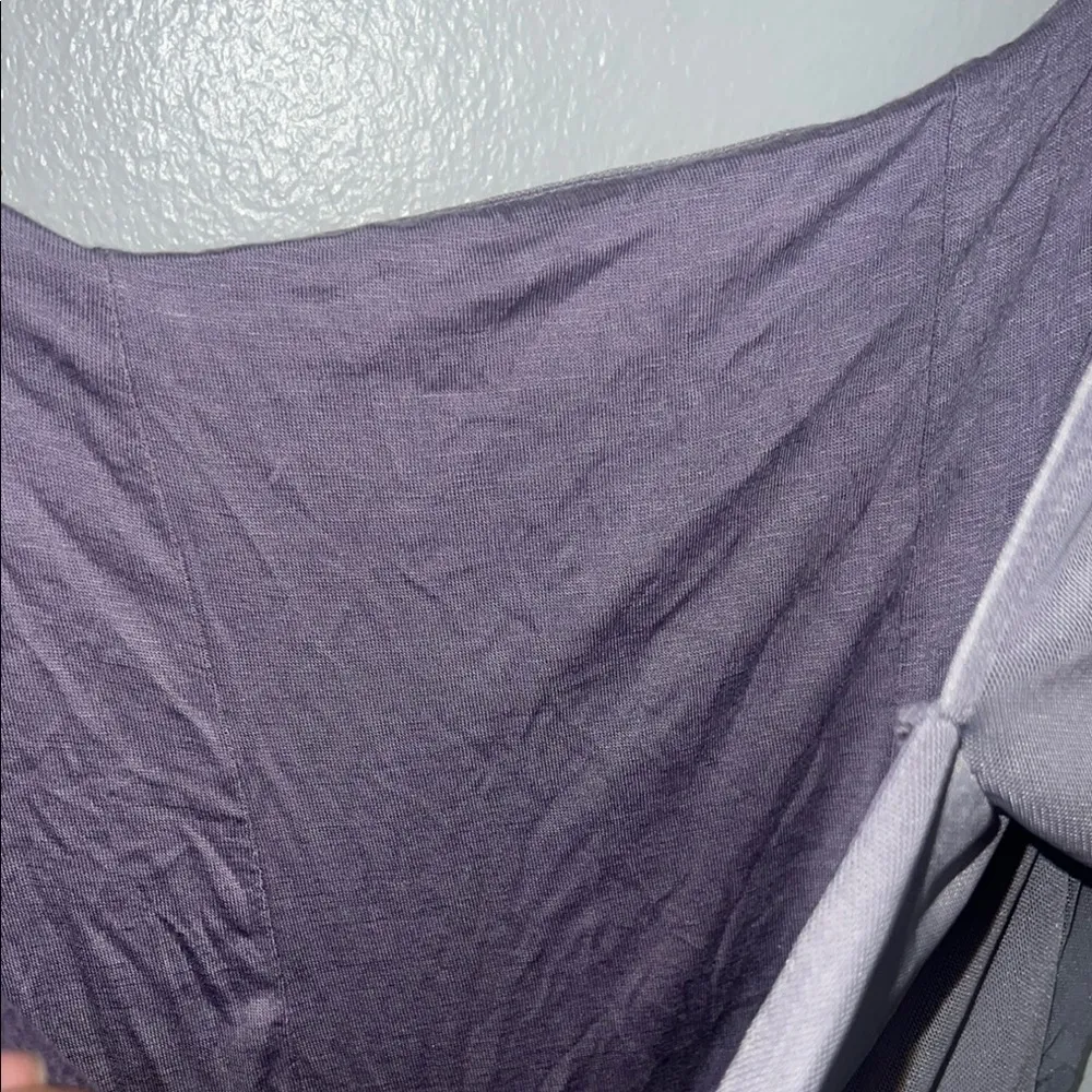 Sheer Lilac Puff Sleeve Top bodysuit L Purple Size L - Image 4