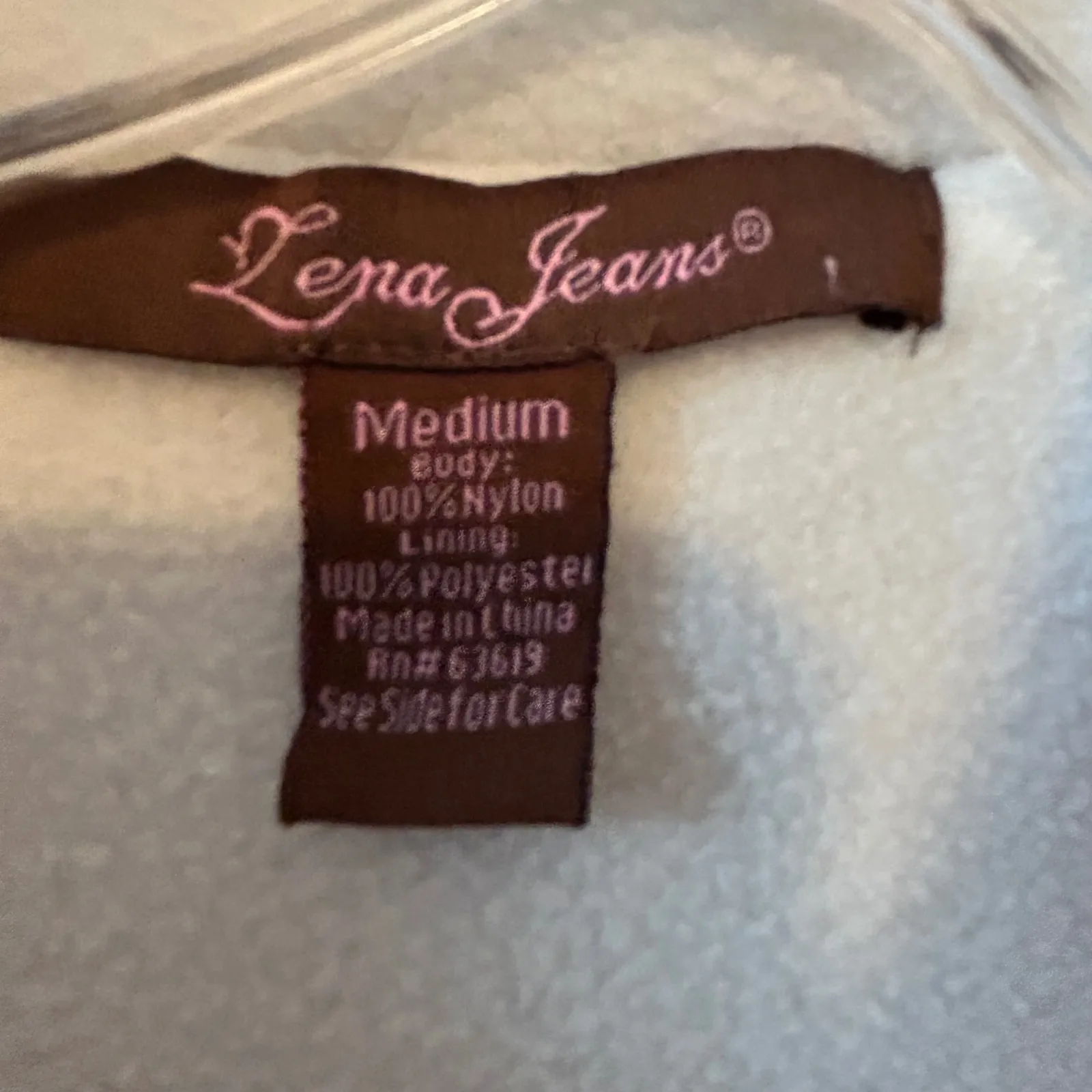 Lena Jeans Women Quilted Vest Olive Green Puffer Fleece Lined Zip Pockets Medium - Image 4