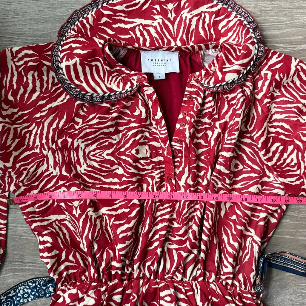 THR SHIRT BY ROCHELLE BEHRENS THE TAYLOR DRESS SMALL Red - Image 12