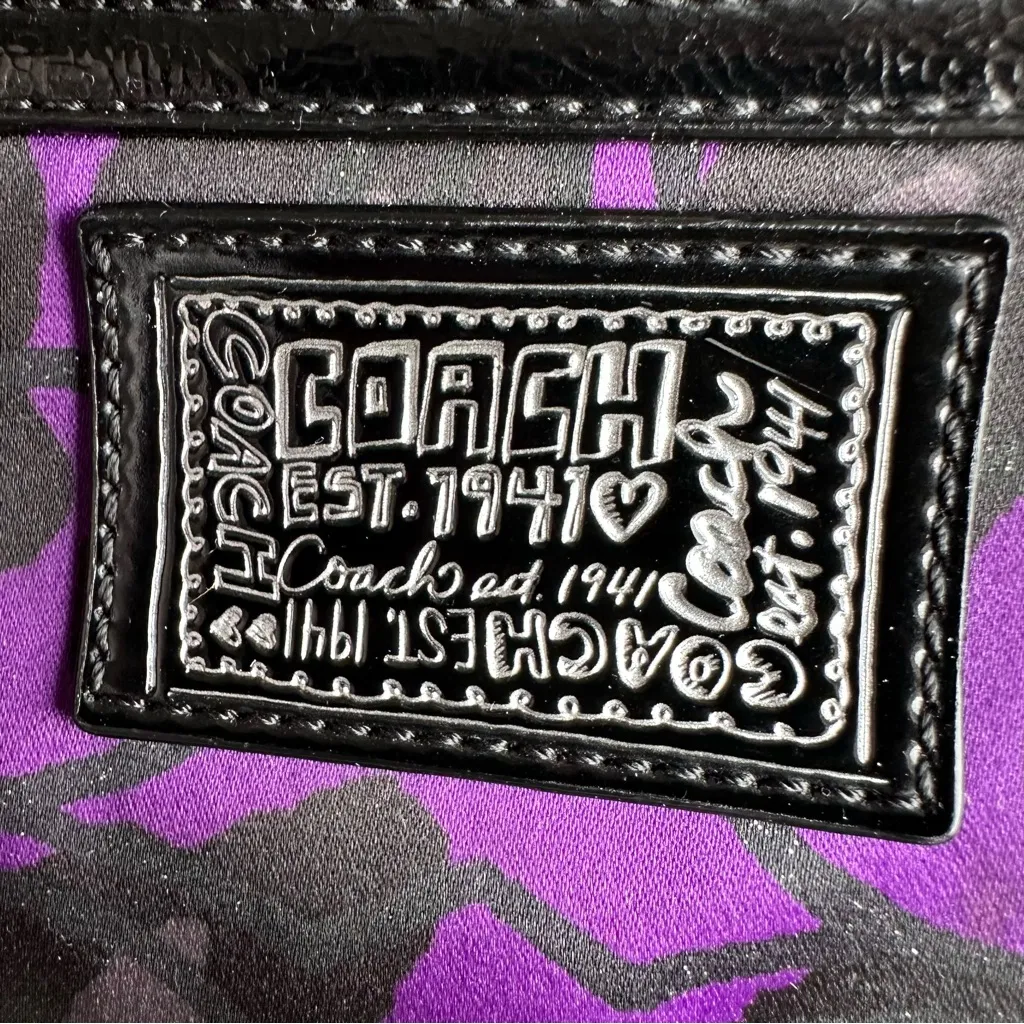 Coach Purple/Black Daisy Ocelot Soho Shoulder Bag 2012 - Image 13