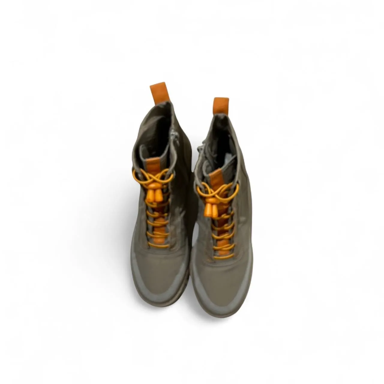 Steve Madden Womens Contender Ankle Round Orange and Khaki Heeled Boots W8.5 - Image 5