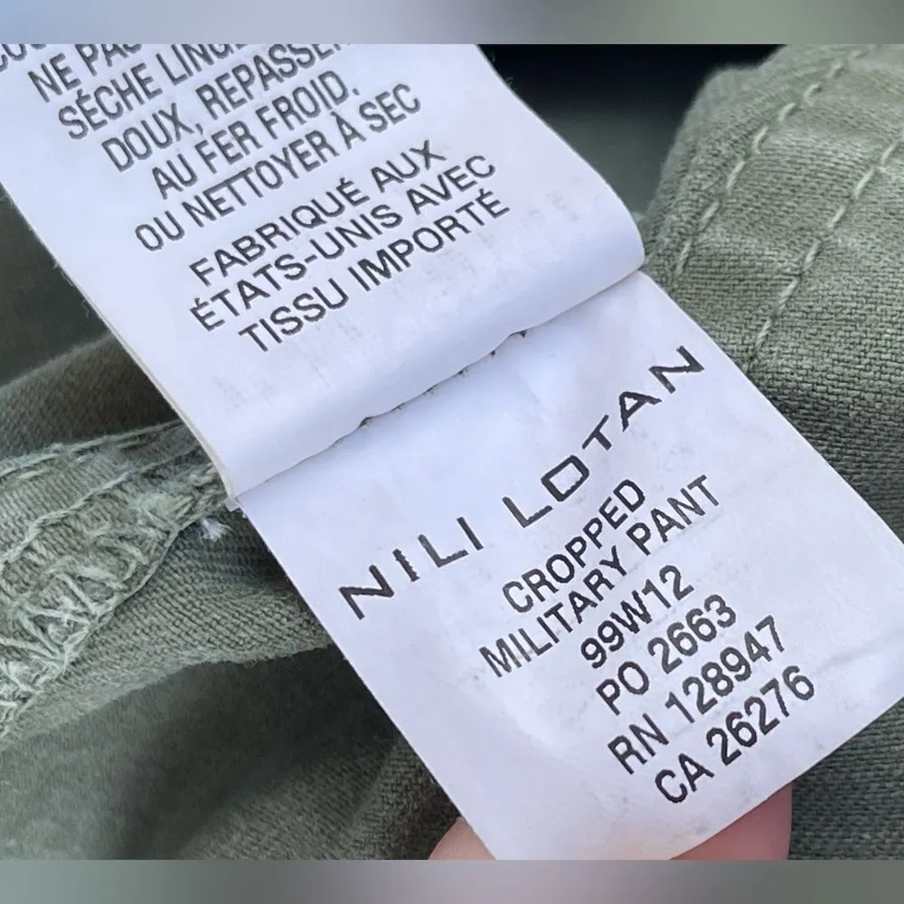 NILI LOTAN Cropped Military Pant in Camo size 4 Green - Image 14