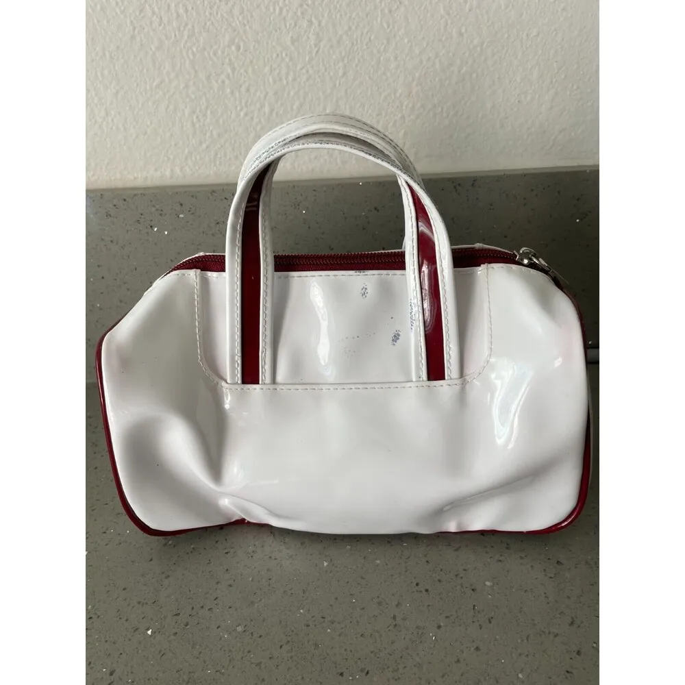 Shiseido white and red Cosmetic Pouch Bag Skincare READ Silver - Image 11