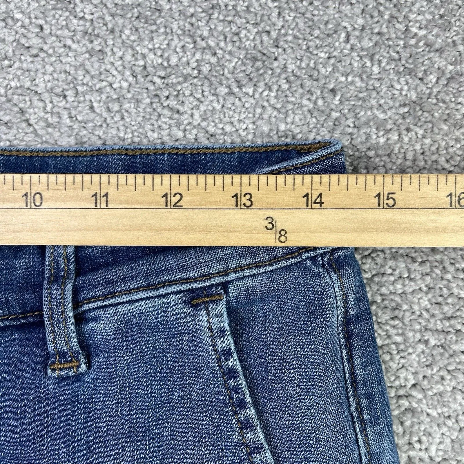 Ella Moss Jeans Women’s 6 Blue Wide Leg Cropped High Rise Medium Wash Denim Boho - Image 10