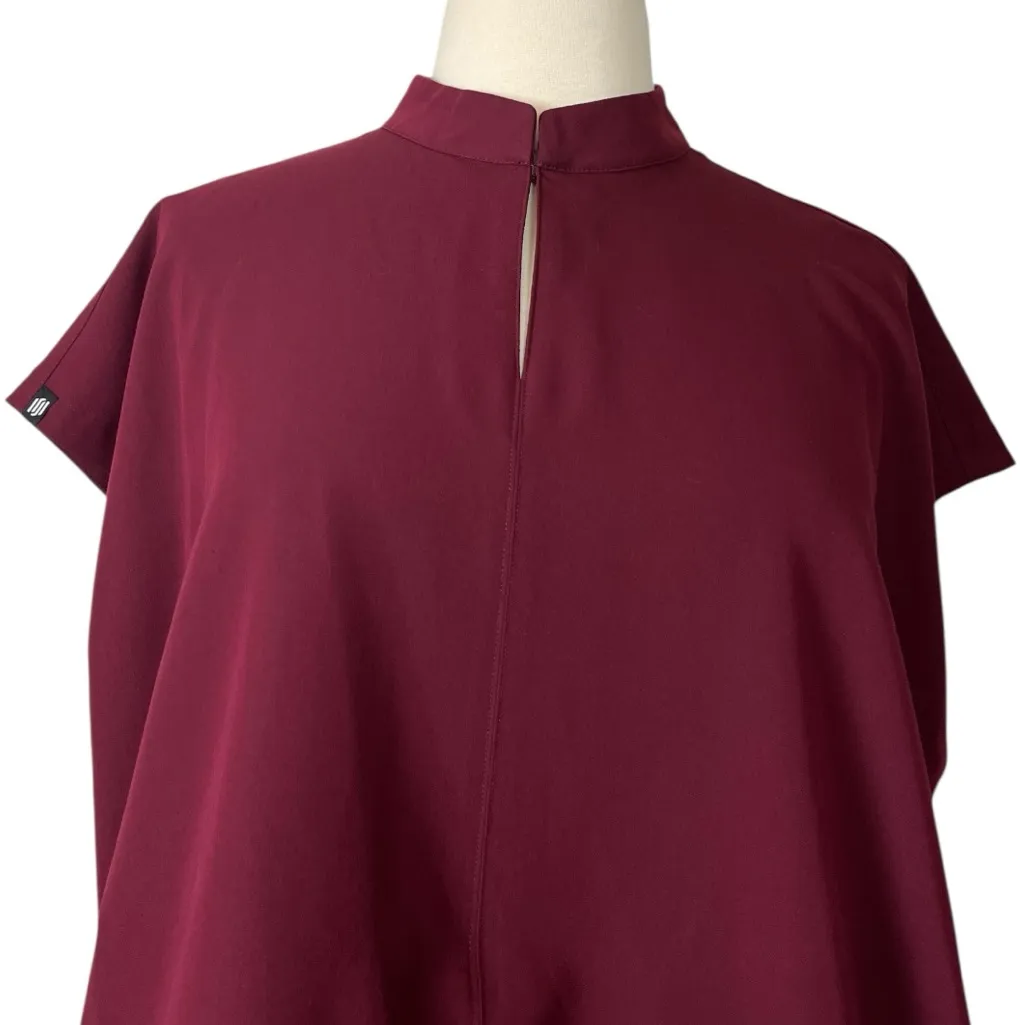 Jaanuu Scrub Top New Aris V-neck Pockets Burgundy Merlot Women’s Plus Size 2X - Image 7