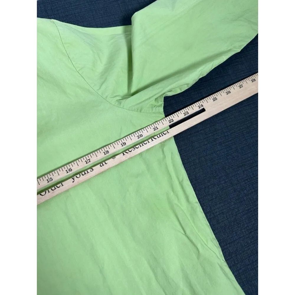 Peter Millar Large Top Tunic Womens V-Neck Pullover Green Long Sleeve Cotton - Image 4