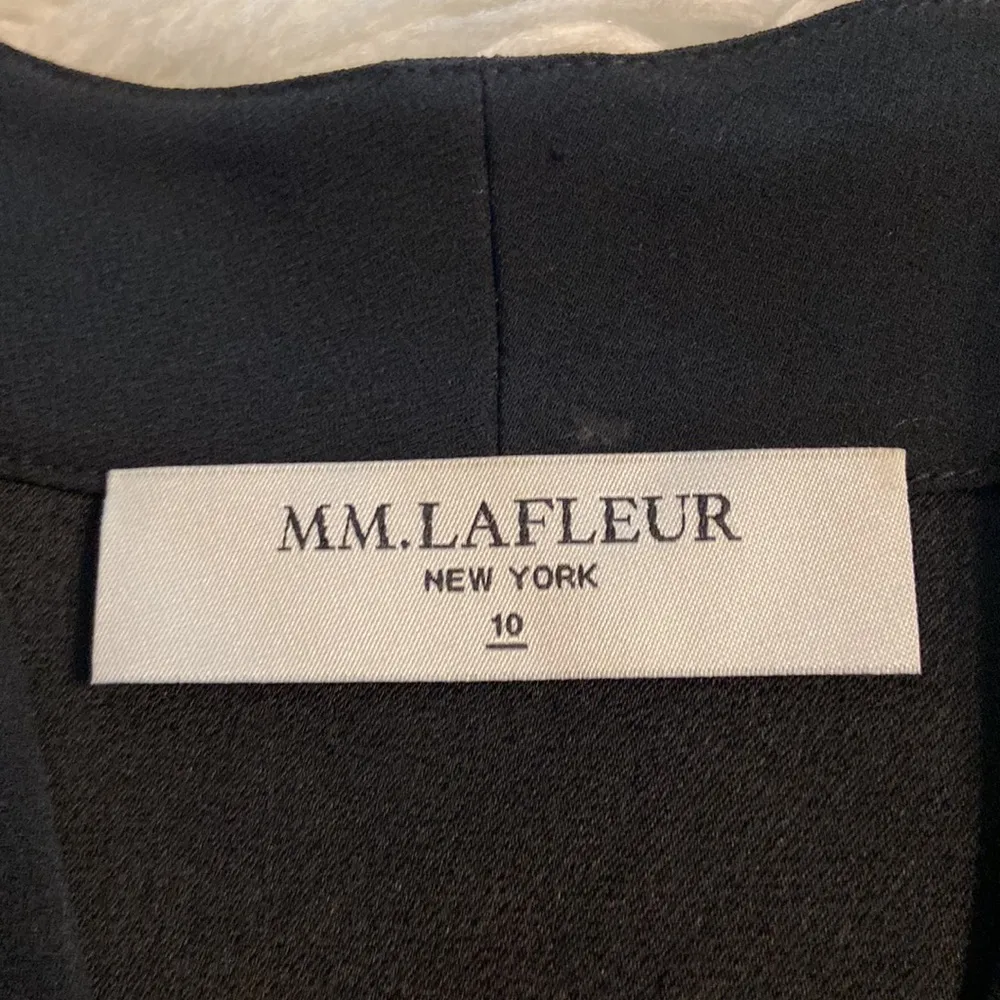 MM Lafleur Black Sheath Midi Dress V-Neck Short Sleeve size 10 length 40” - Image 12