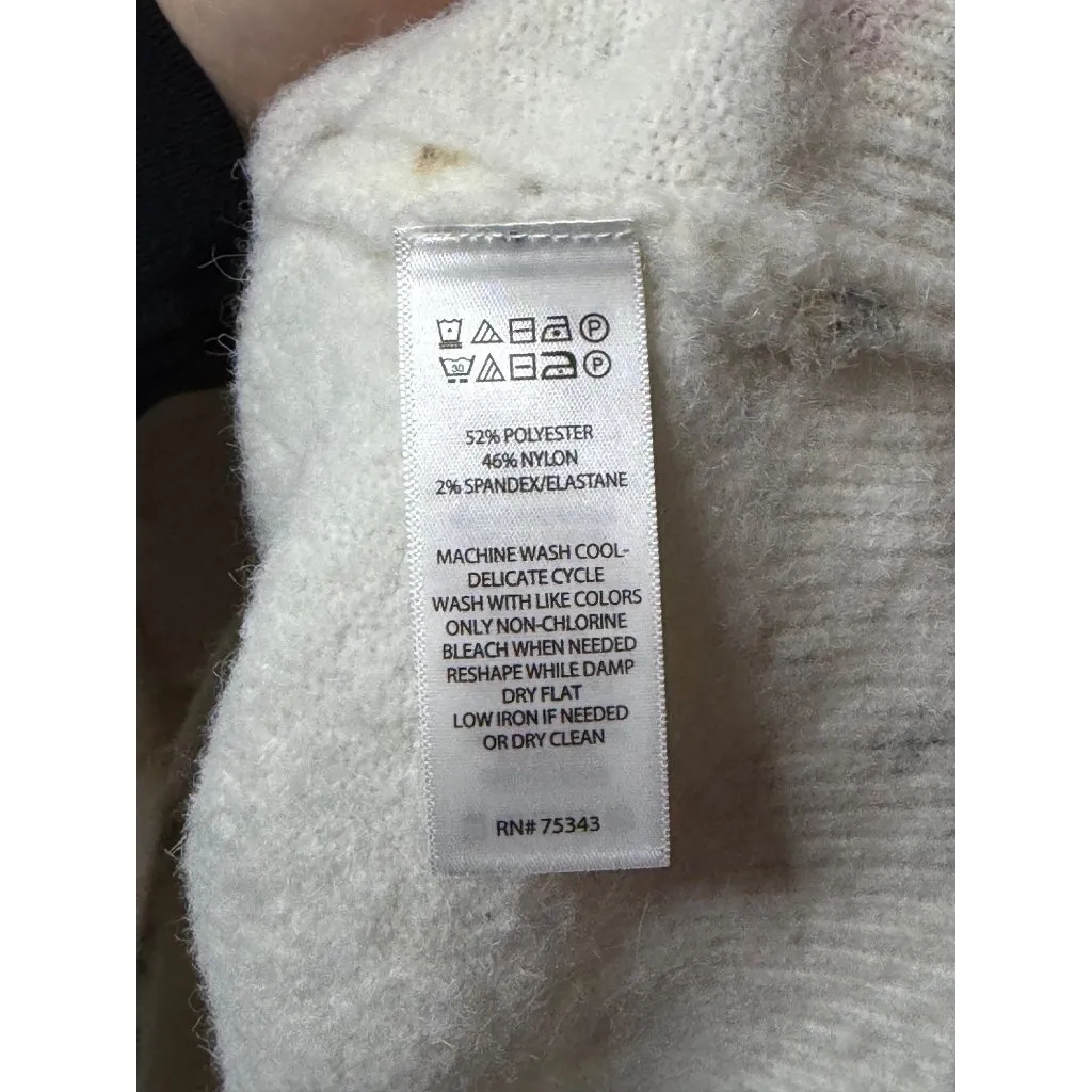 JOIE Womens 2X Sweater Fuzzy Floral Knit Short Sleeve Crew Neck Pullover Casual - Image 5