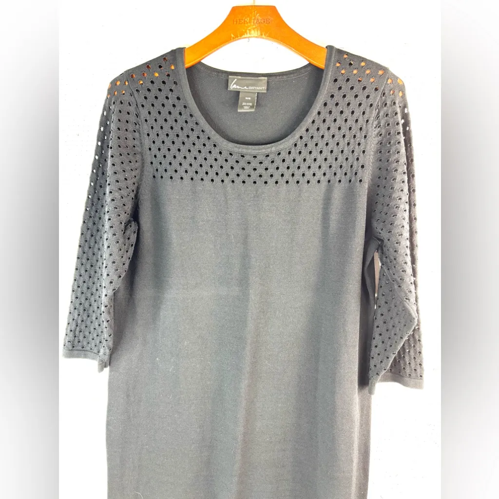 Lane Bryant 14/16 Knit Mini Sweater Dress with Accent Short Sleeves - Image 3
