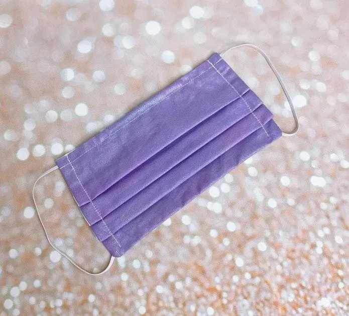 Purple Iridescent Premium Cotton Face Mask - Image 3