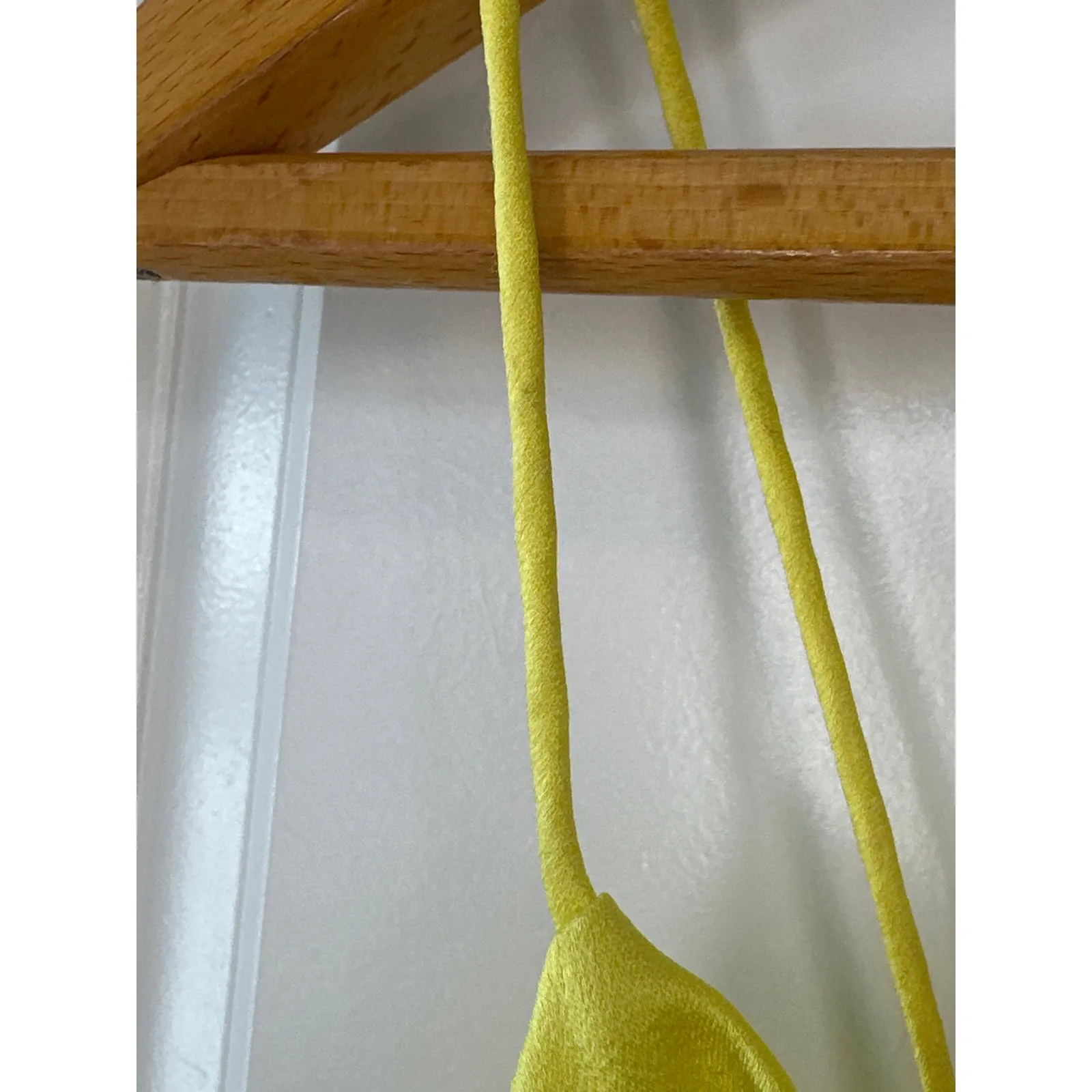 Alice + Olivia Neon Yellow Satin Cowl Neck Slip Mini Dress Size 6 - Image 6