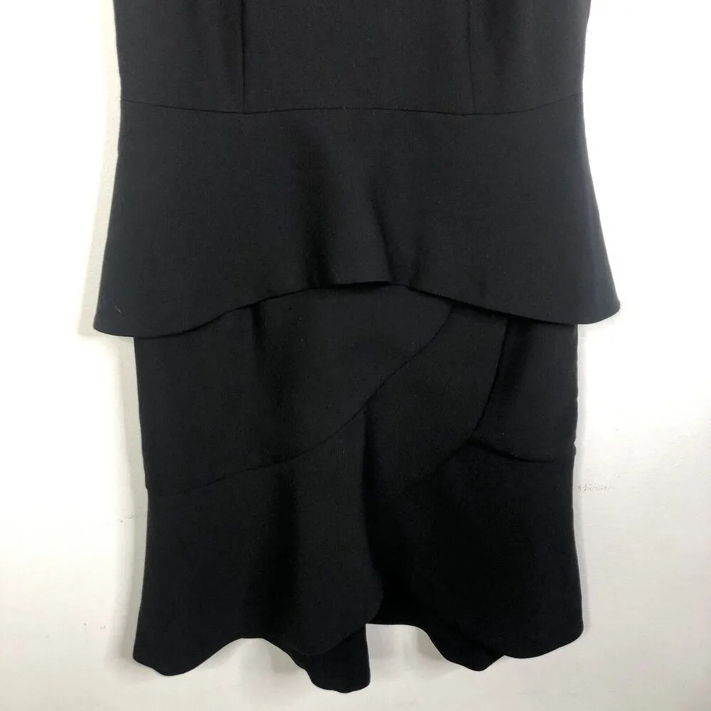 NEW Bardot Tulip Hem Sleeveless V-Neck Black Ruffle Dress Women's Size 8/M - Image 5