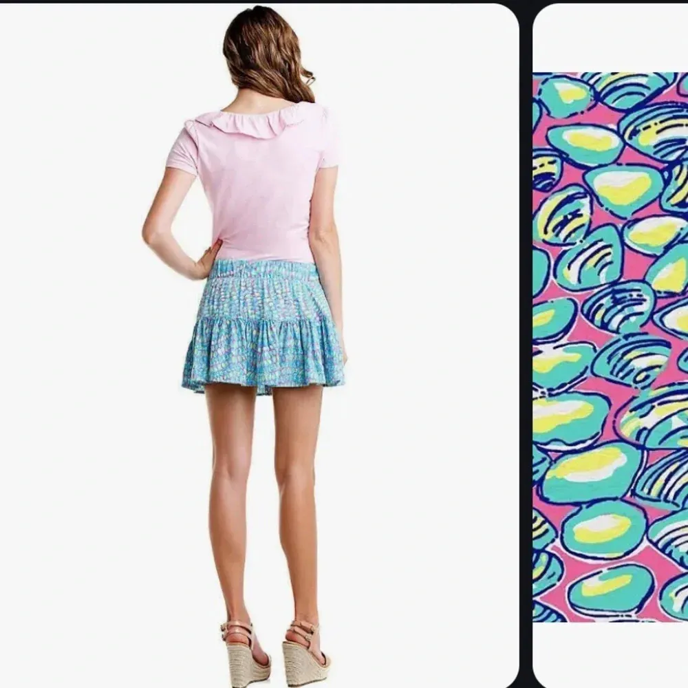 Lilly Pulitzer Ricky Multi Clam Jam Tiered ruffled  Pull on skirt spring M $89 - Image 4