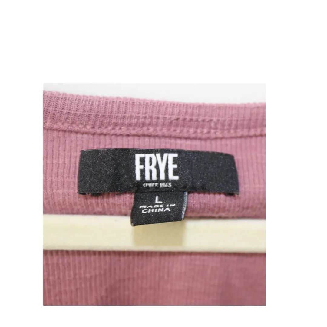 Frye Ladies Women's Button Front Midi Dress Size L Pockets Mauve‎ Pink - Image 5