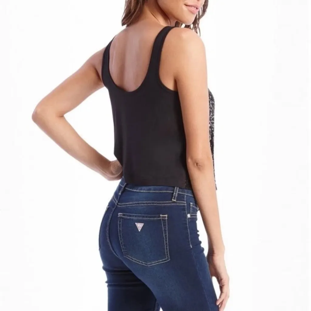 • Guess Yaselle sequin top stone gray xlarge - Image 2