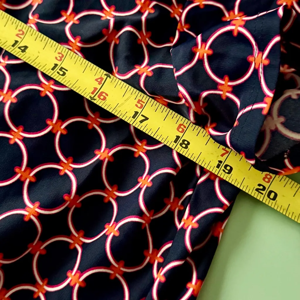 Jude Connally Red Blue Geometric Lightweight Jude Cloth Ella Dress Size Medium - Image 6