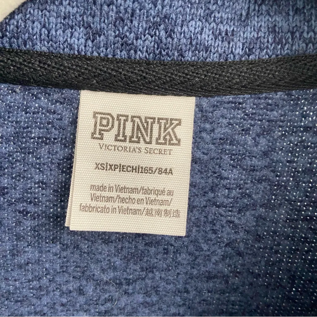 VICTORIA’S SECRET PINK Cozy Fleece Jacket Blue XSmall - Image 4