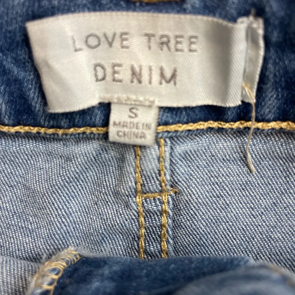 Love Tree Denim Cutoff Frayed Jean Shorts – Size S – Excellent Condition (M1)!! Blue - Image 3