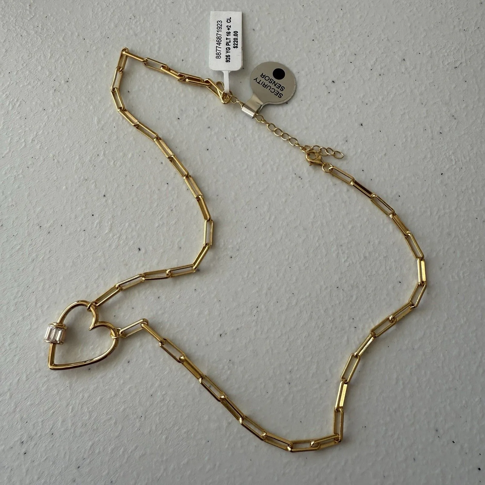 NWT Giani Bernini Gold Sterling Silver 16” + 2” Heart Pendant Necklace MSRP $220 - Image 3