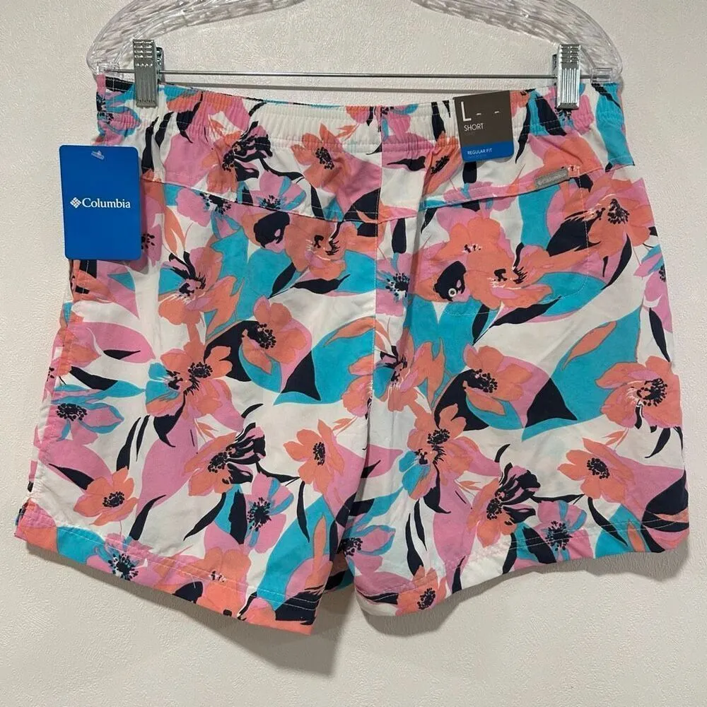 Columbia Women’s Sandy River II Printed Shorts Large 5” Inseam Floral - Image 2