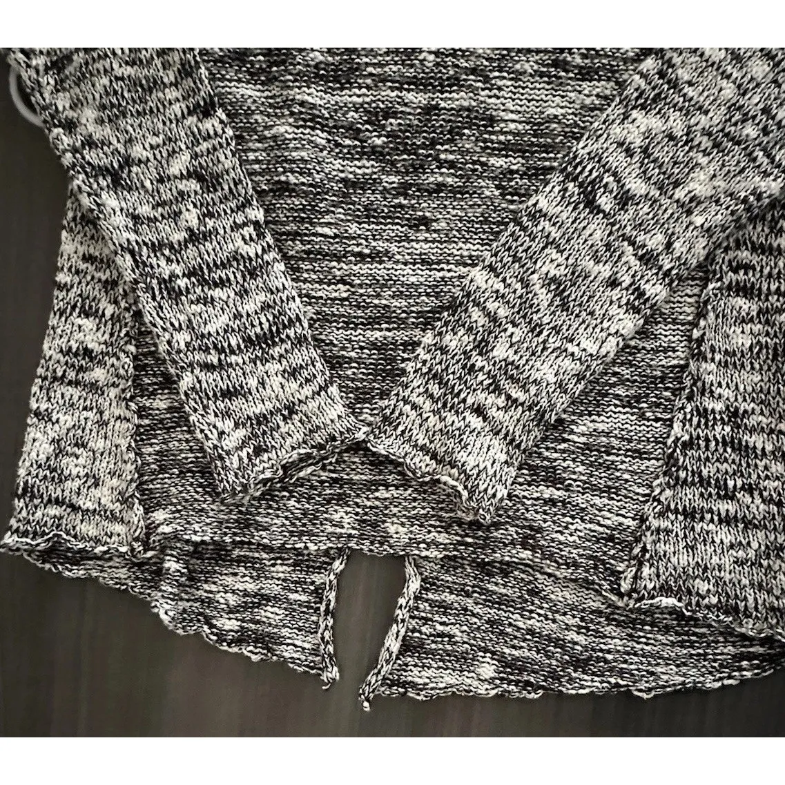 Michael Stars Knit Sweater Wool Blend Gray Pullover Hi Lo Size 1 Minimalist Warm - Image 4