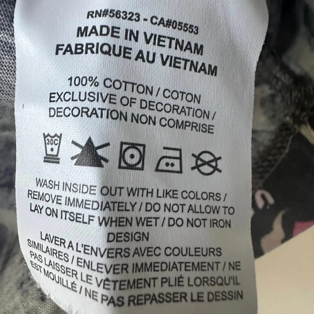 NIKE Cotton Short Sleeve Floral Cropped Graphic Crew Neck Shirt Top Sz XS - Image 3