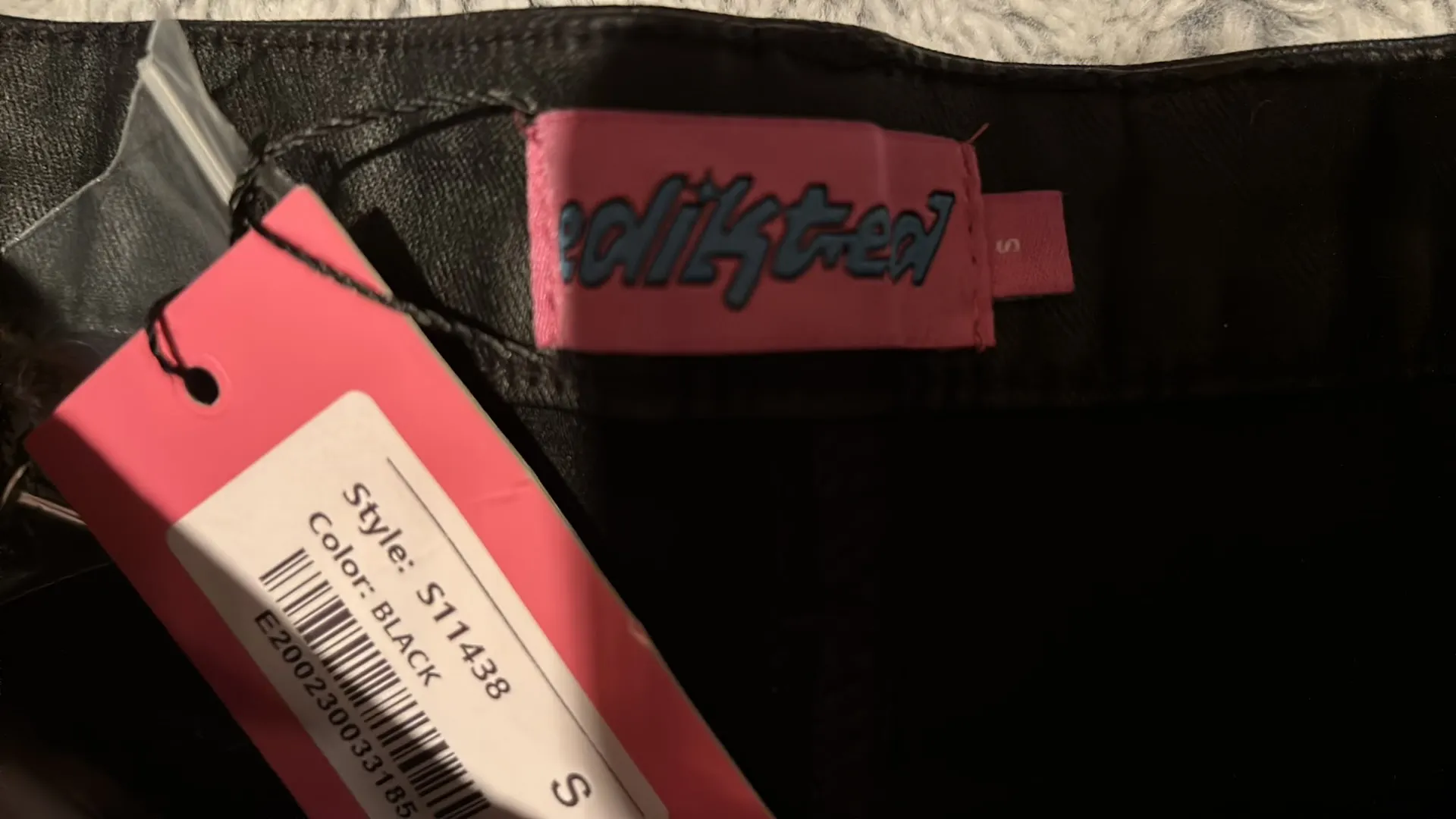 Edikted Black  Skirt Leather - Image 5